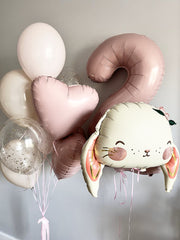 Adorable Bunny-Themed Balloon Set for Birthday Parties - Perfect for Kids' Celebrations, Pastel Colors, Rabbit Balloons Kit