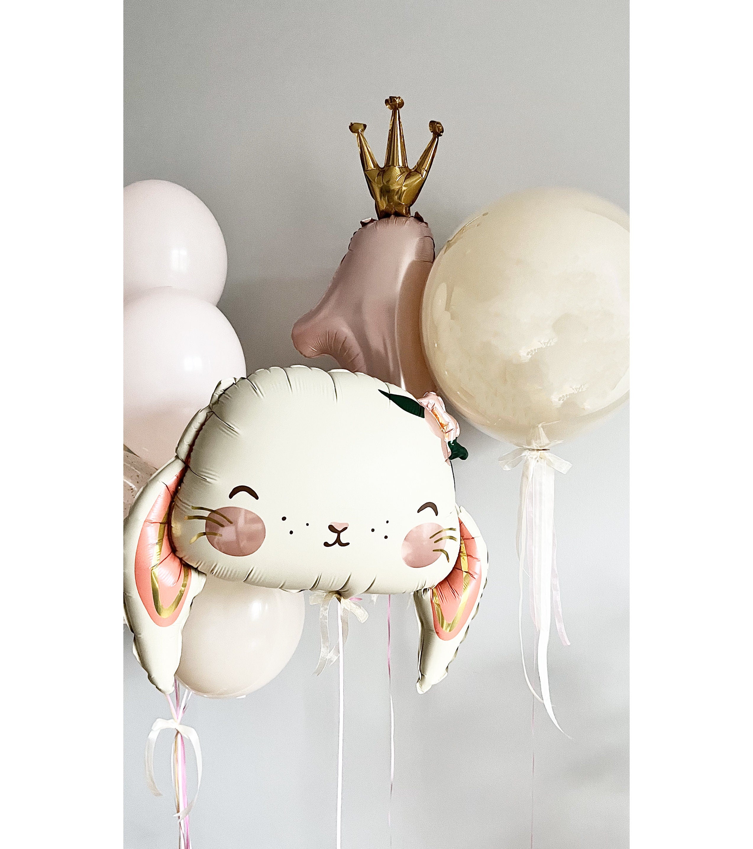 Enchanting Bunny Pastel Balloon Set for Birthday Party - Delightful Rabbit-Themed Decor, Soft Pastel Balloons, Children's Party Supplies