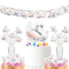 Exquisite Swan-Themed Party Decor Set 