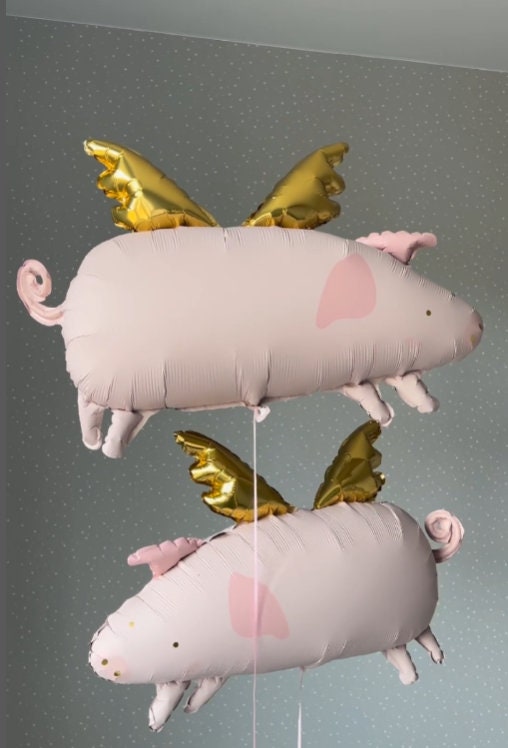 Enchanting Pink Flying Balloon - Dreamy Decor for Baby Showers and Birthday Parties