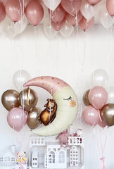 Dreamy Moon and Bear Balloon Set - Perfect for Baby Showers, Birthdays, and Nursery Decor