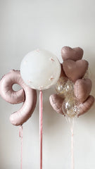 Floral Soft Pink & White Balloon Bouquet | Elegant Birthday Decor