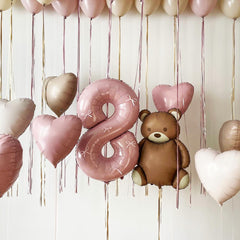 Sweet Bear & Heart Balloon Set | Perfect for Birthday Celebrations and Special Occasions