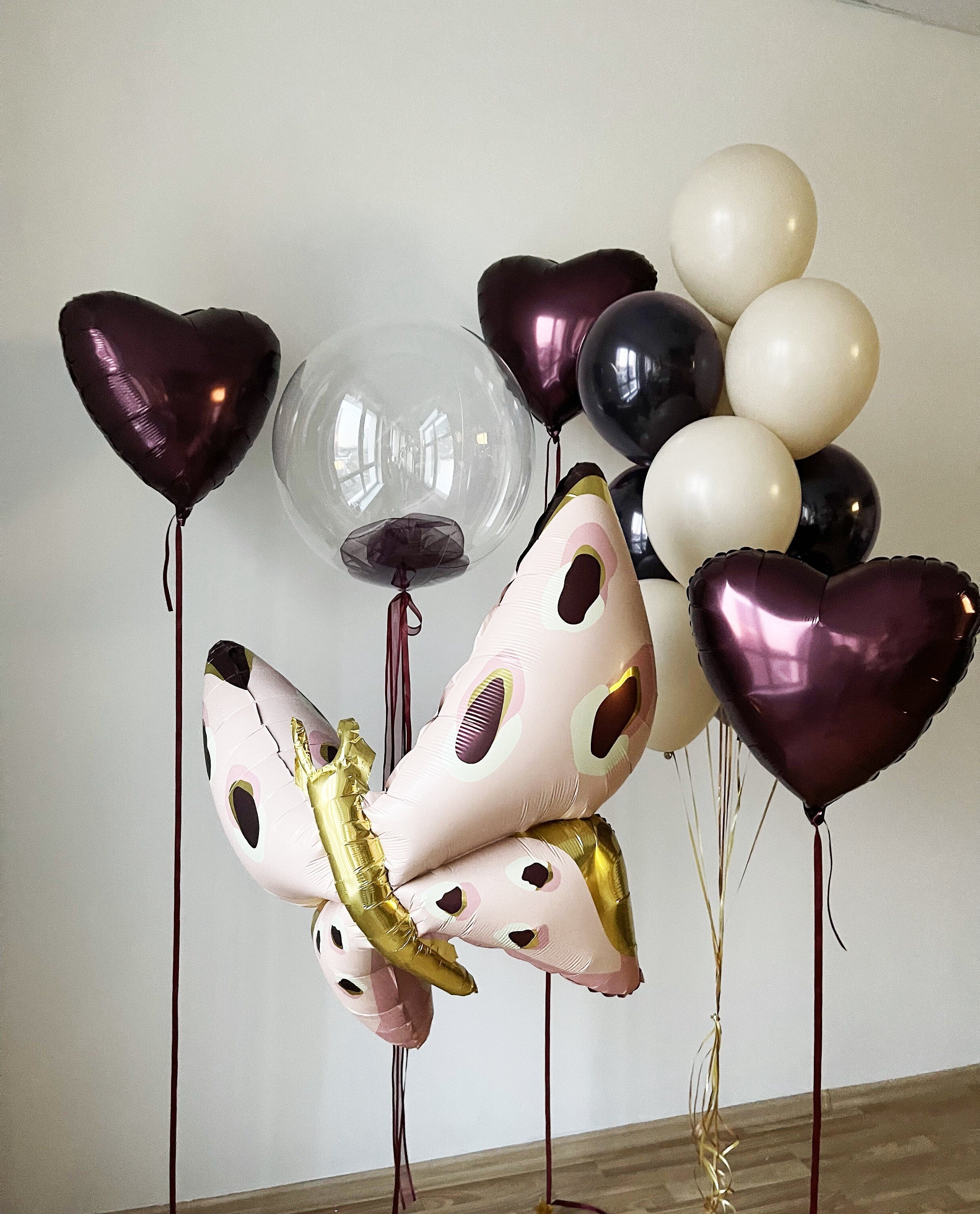 Butterfly & Heart Balloon Set  | Enchanting Decor for Parties and Celebrations