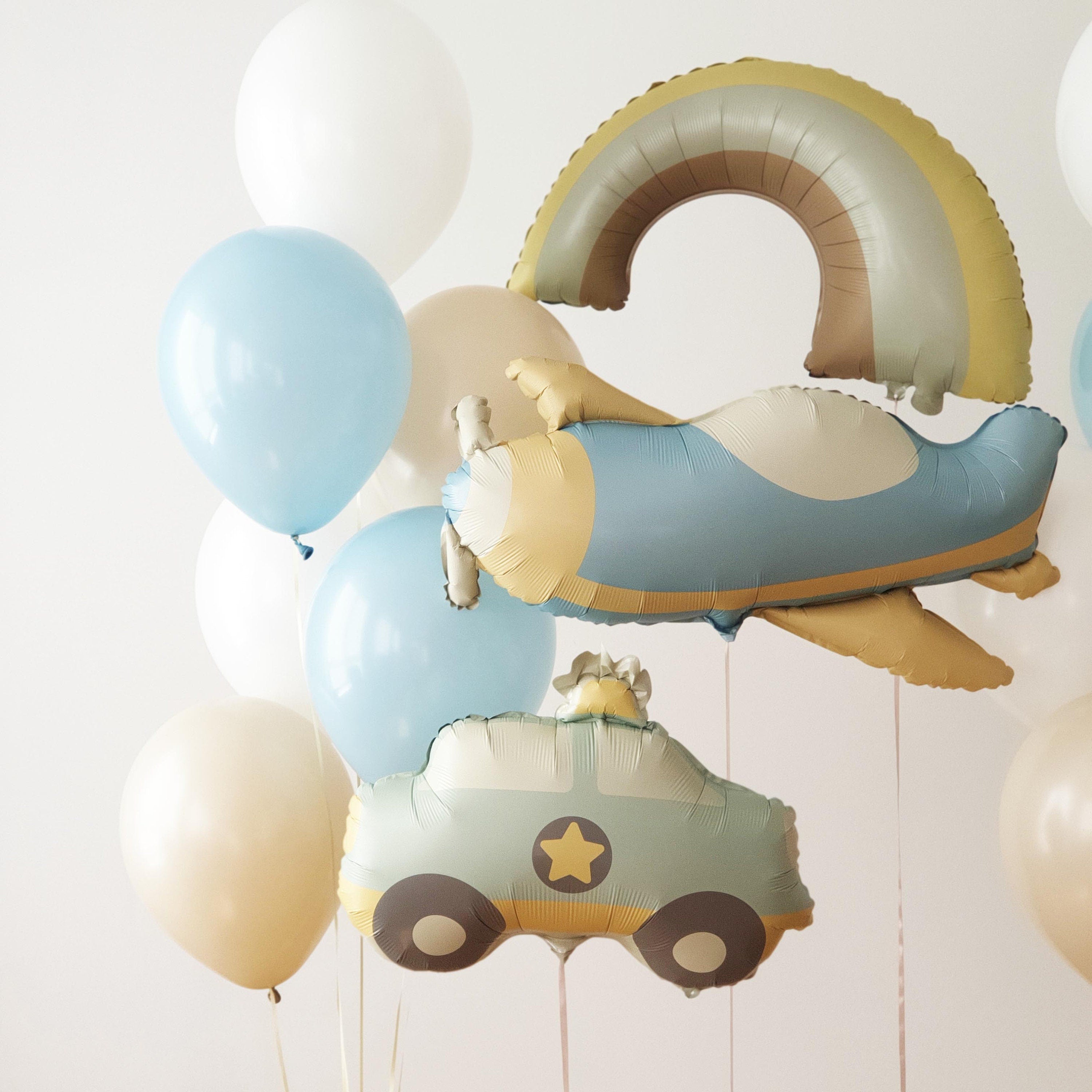 Little Driver" Car & Airplane Balloon Set | Perfect for Toddler Birthday Parties and Baby Showers