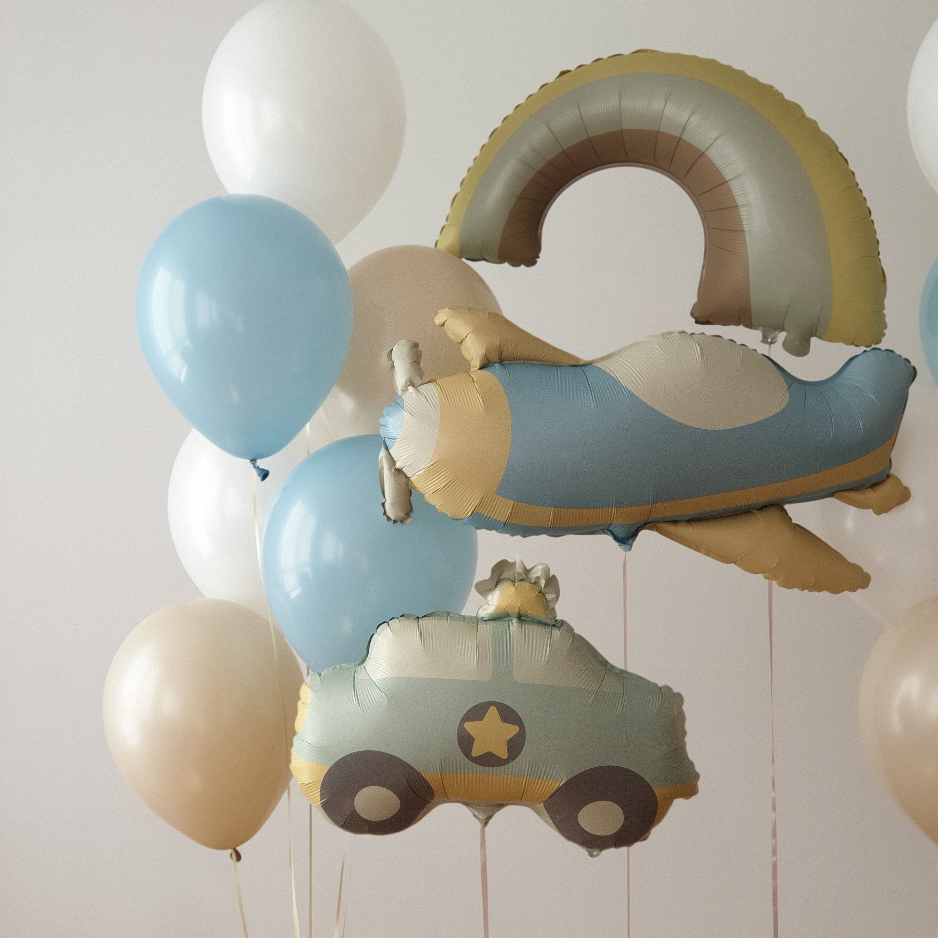 Little Driver" Car & Airplane Balloon Set | Perfect for Toddler Birthday Parties and Baby Showers