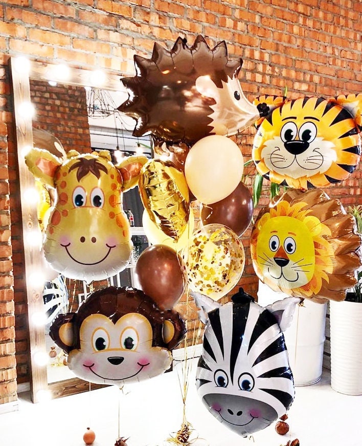 Jungle Safari Animal Balloon Set - Perfect for Baby Showers, Birthdays, and Safari-Themed Parties