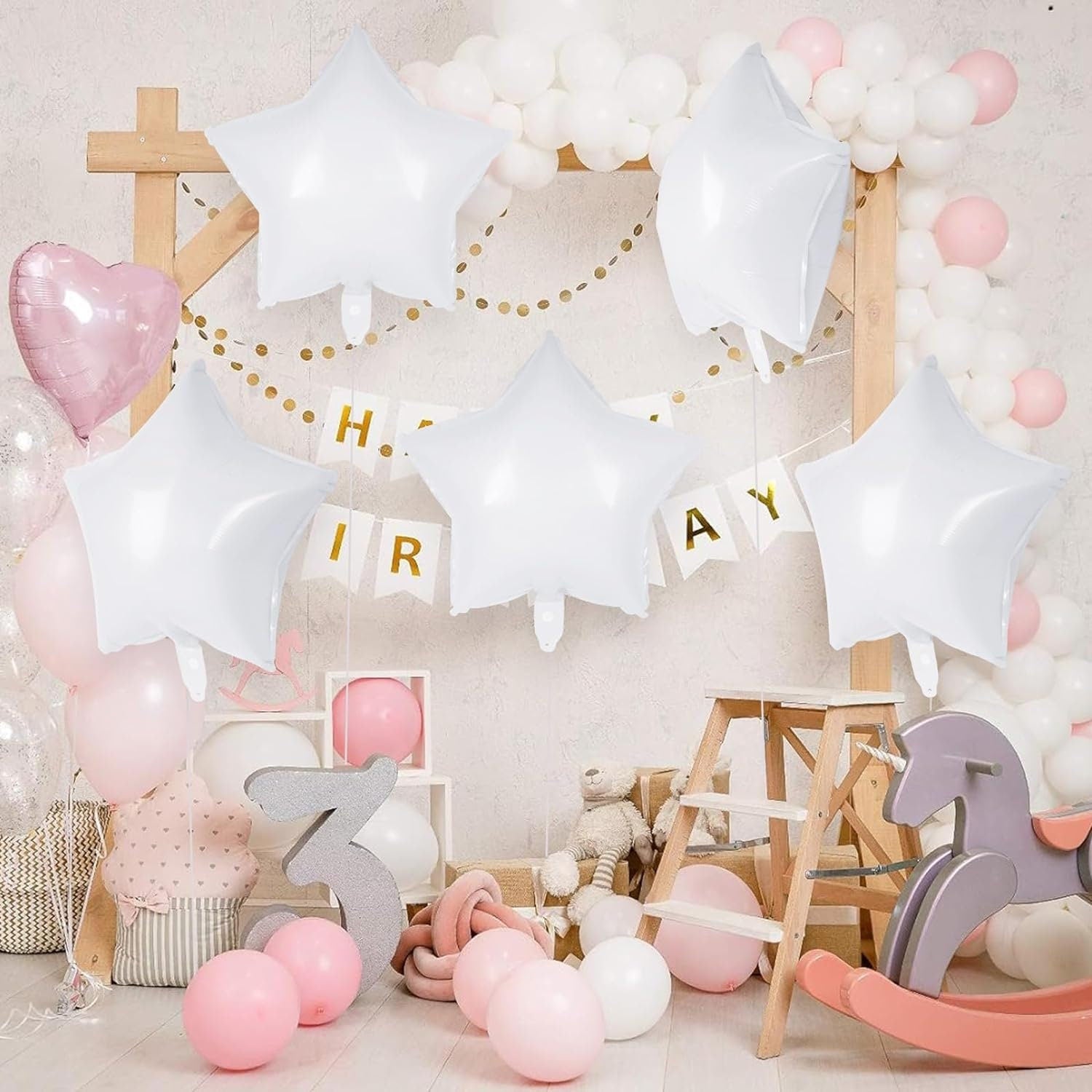 Dreamy Cloud & Gold Balloon Set | Whimsical Decor for Baby Showers and Birthday Parties