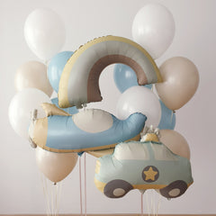 Little Driver" Car & Airplane Balloon Set | Perfect for Toddler Birthday Parties and Baby Showers