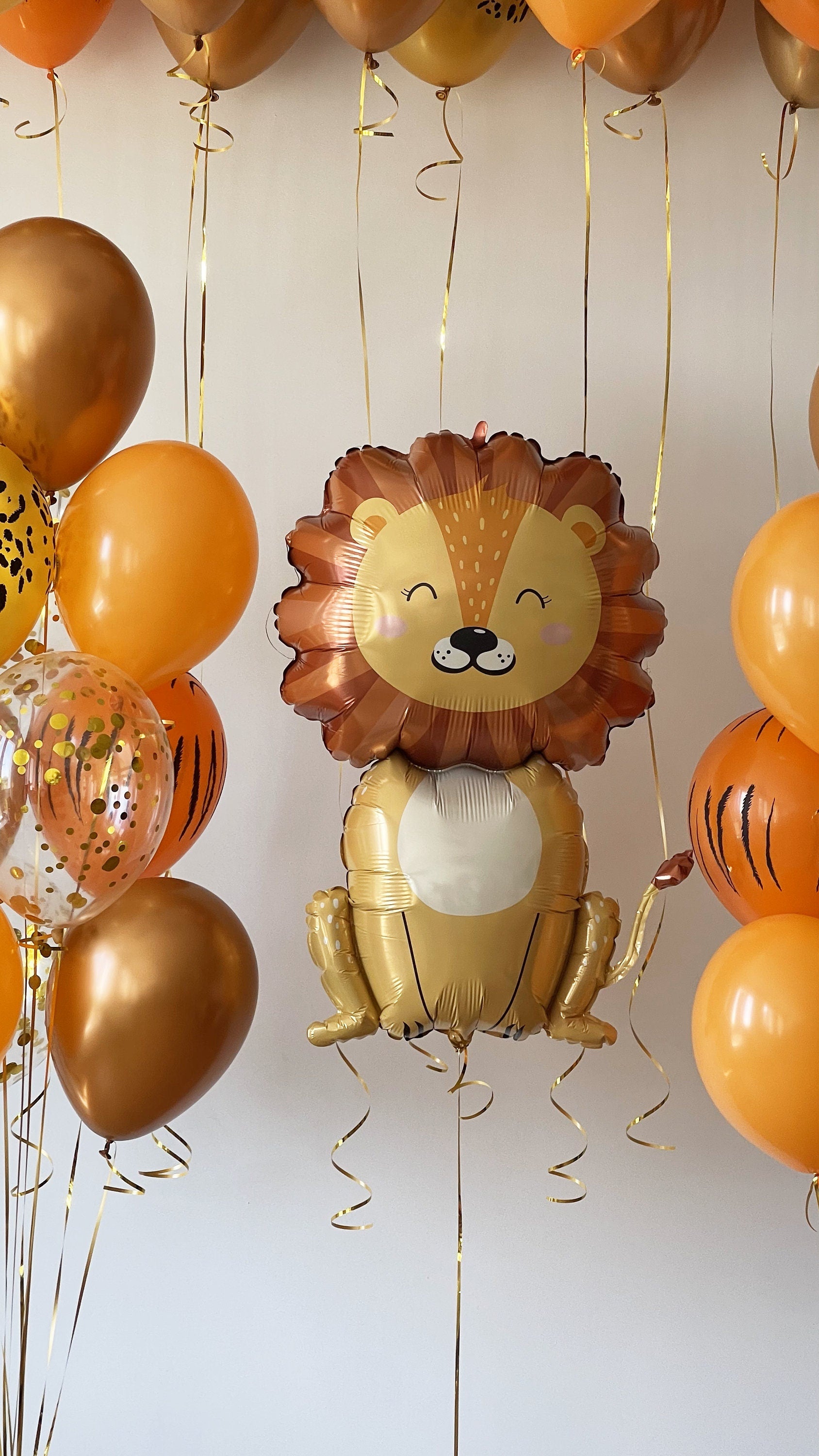 Joyful Lion Balloon Set - Perfect for Safari Parties and Kids' Birthday Celebrations