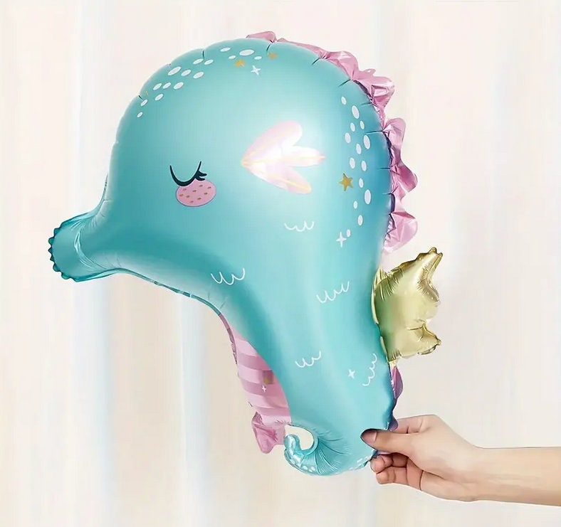 Charming Seahorse Balloon - Enchanted Underwater Theme Party Decoration, 26 inches