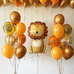 Joyful Lion Balloon Set - Perfect for Safari Parties and Kids' Birthday Celebrations