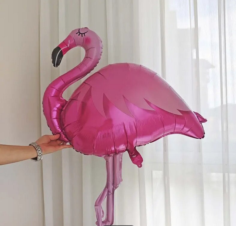 Giant Pink Flamingo Foil Balloon - Tropical Party Decor, Photo Booth Prop, Birthday and Pool Party Supplies