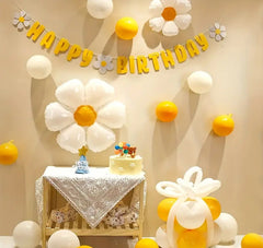 Charming Daisy Birthday Party Decoration Set – 22pcs Balloon Set for Baby Showers, Birthdays, and Spring Celebrations