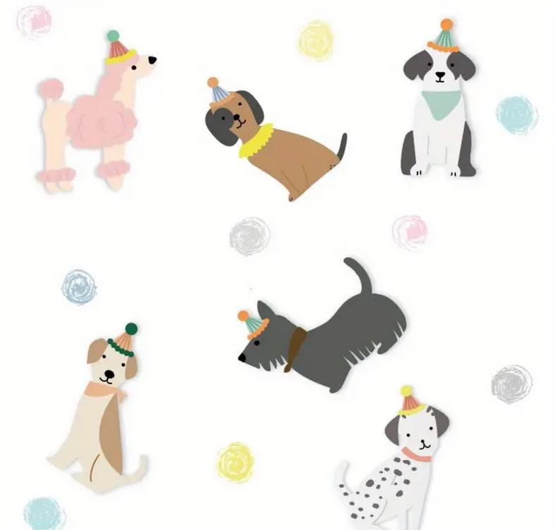 6 Pcs Playful Pup Cupcake Toppers - Handcrafted Dog Party Picks for Birthdays, Pet Celebrations, and Puppy Parties