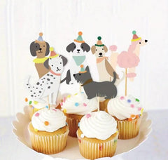 Playful Pup Cupcake Toppers - Handcrafted Dog Party Picks for Birthdays, Pet Celebrations, and Puppy Parties