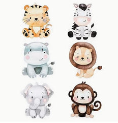 Adorable Jungle Animal Lollipop Holder Cards - Set of 48, Cute Safari Party Favors for Kids Birthdays, Baby Showers