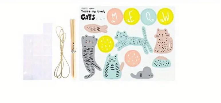 Adorable Cat Cake Toppers - Handcrafted Kitty Party Picks with Colorful Balloons for Kids Birthdays and Baby Showers