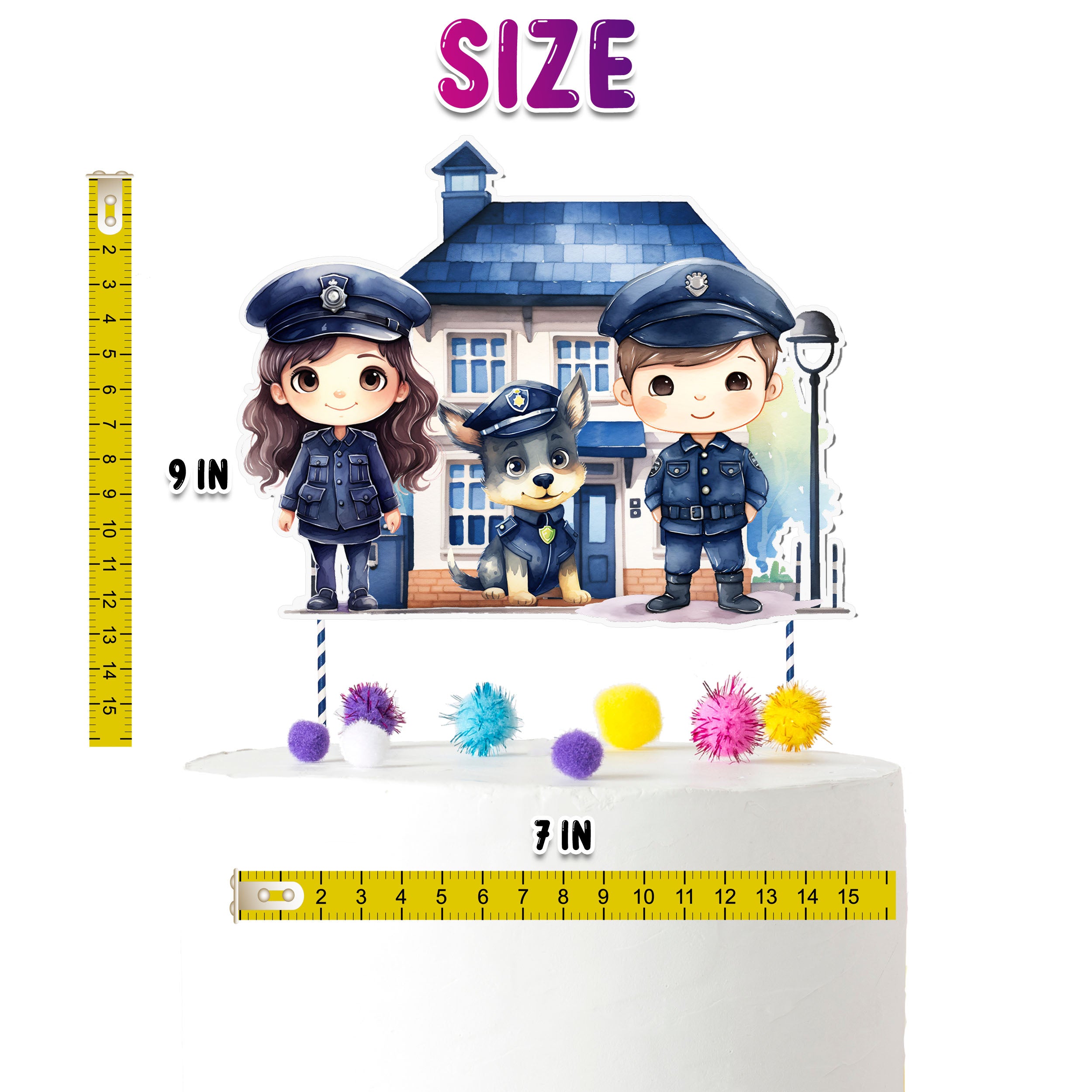 Police Officer Cake Topper