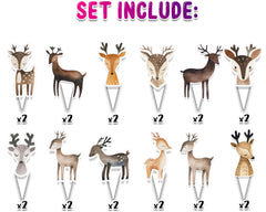 24 Pcs Deer Cupcake Toppers – Rustic Woodland Party Decorations for Kids & Baby Showers