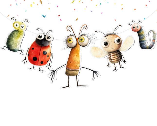 Quirky Insects 5 pcs Banner