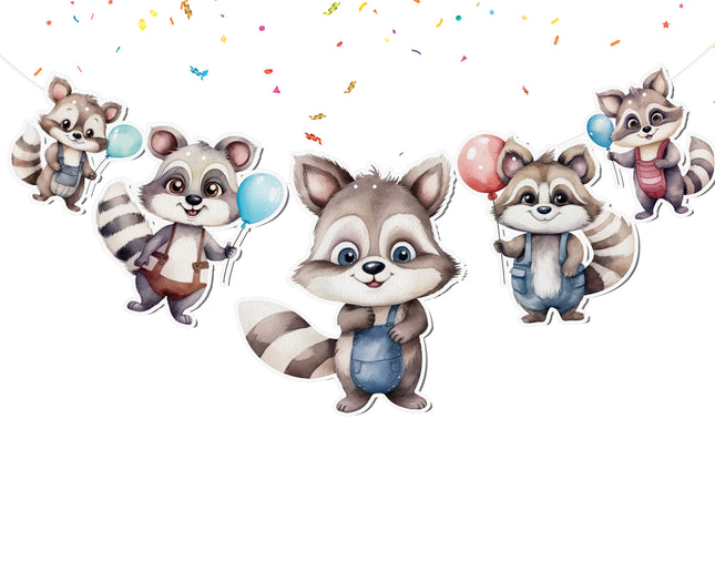 Raccoon 5 pcs Banner