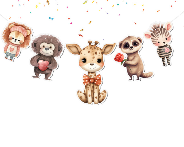 Safari Animals 5 pcs Banner