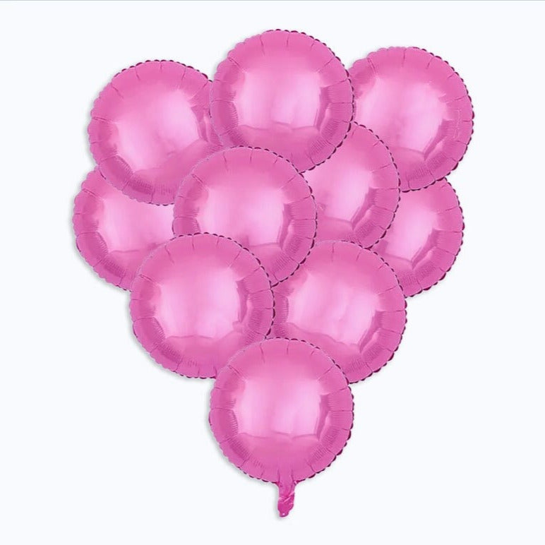 18 Inch Foil Pink Round Balloons - Perfect for Chic and Elegant Celebrations!
