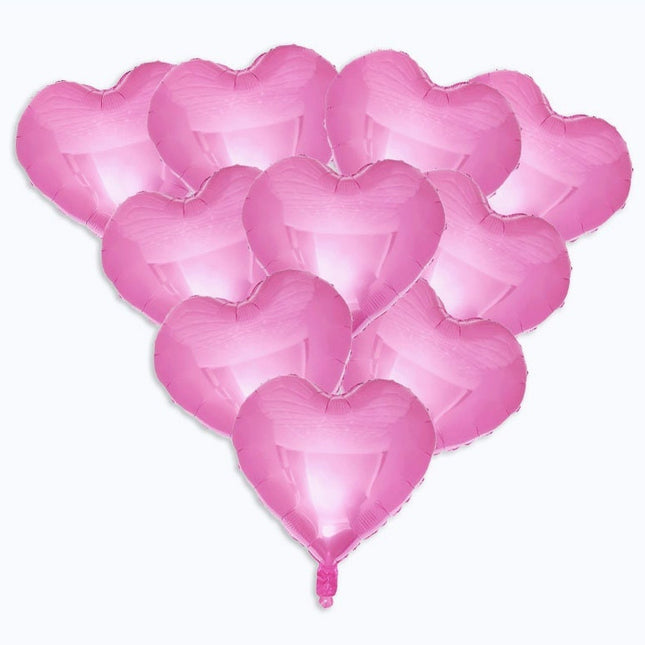 18 Inch Foil Pink Heart Balloons - Romantic and Charming Decor for Special Occasions!